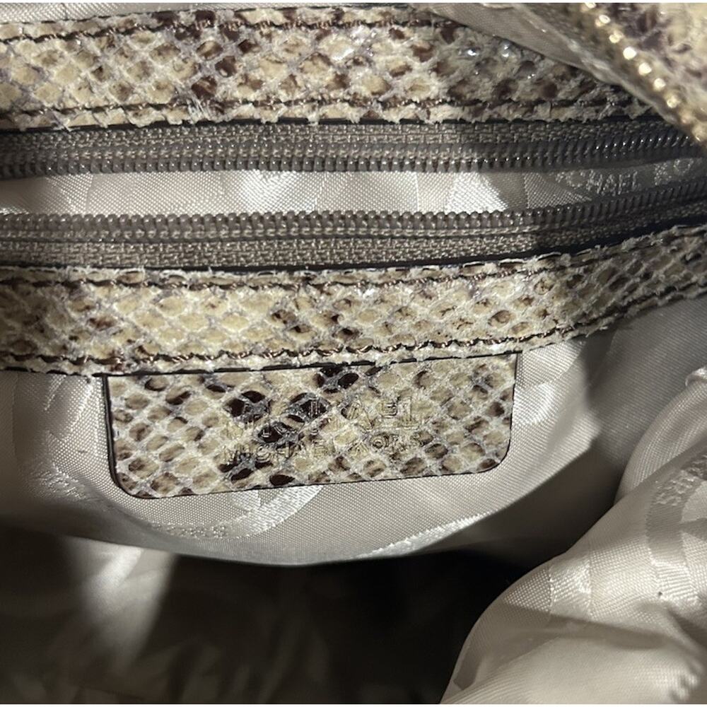 Michael Kors Brown Python Snake Print Bag Gold Ha… - image 4